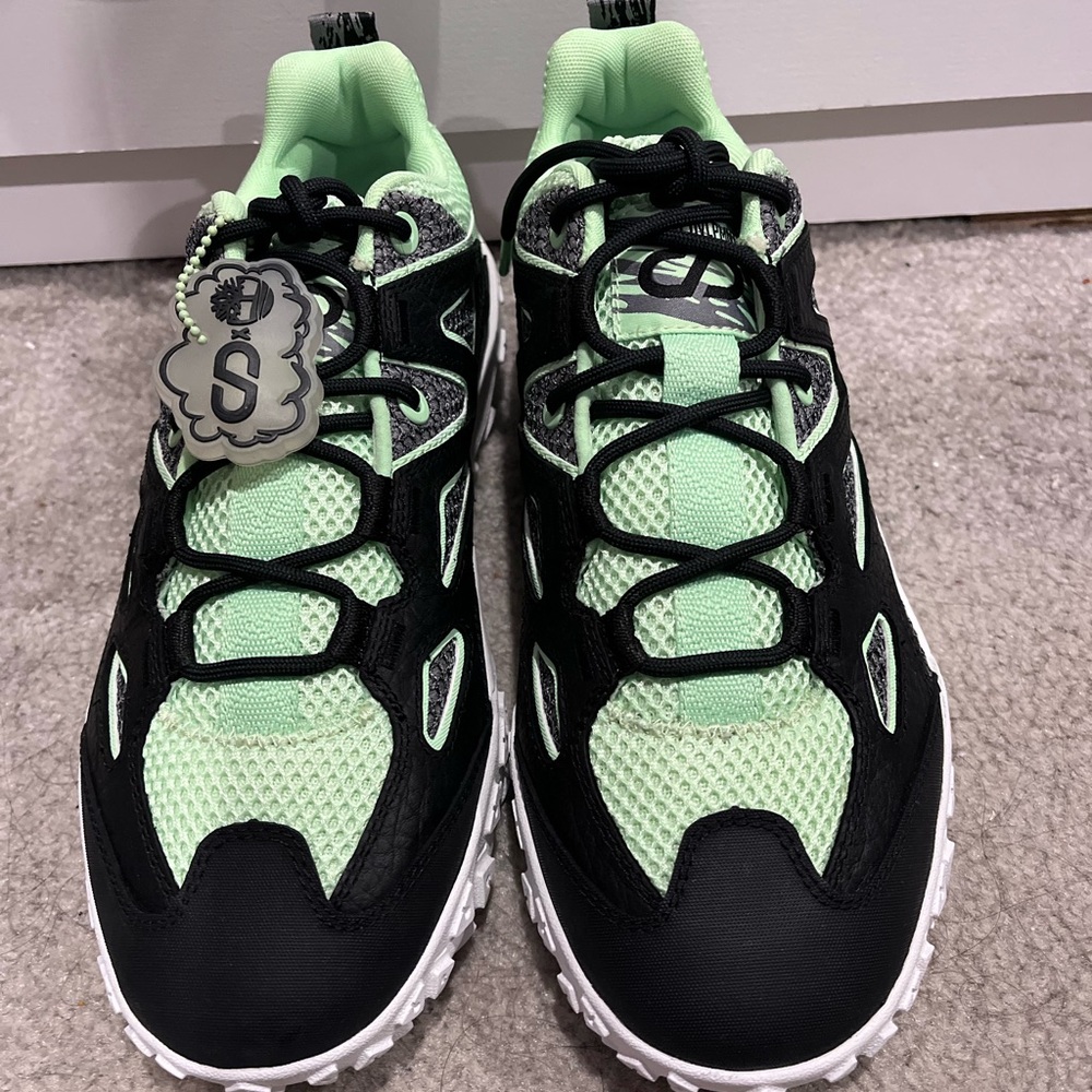 Timberland Black and Green Athletic Shoes with Breathable Mesh